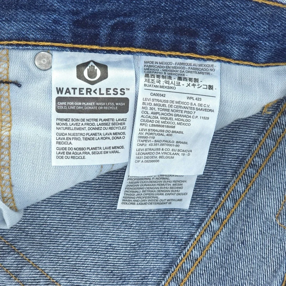 Levi's 505 Denim Jeans Mens 42x29 (44x29) Dark Wash‎ Regular Fit Straight Leg